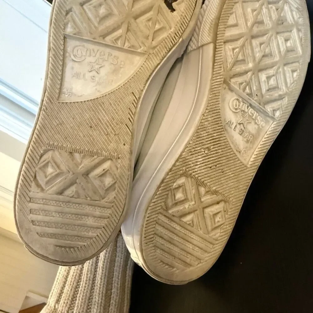 Chuck Taylor All Star Lift platform golden hits leather sneaker 8.5
